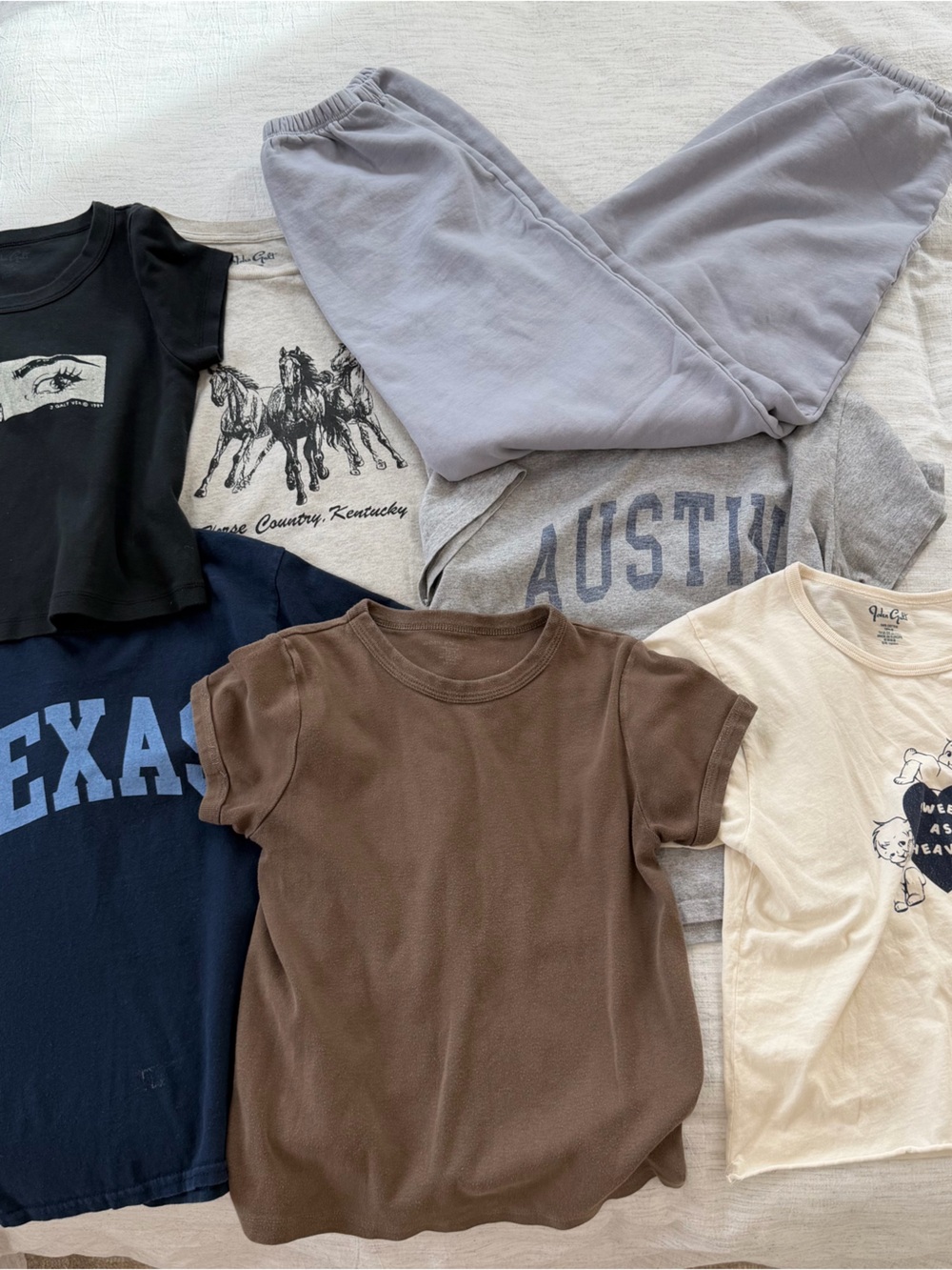 Brandy Melville Tops and Sweatpants Bundle